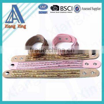 Fashion Design Small Rhinestone Mix Pink Color Crystal Stone Bracelet photo-6