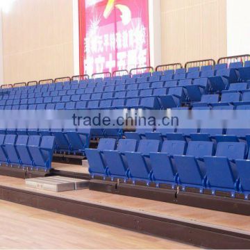 audience sport facility retractable tribune telescopic seating flex grandstand. portable indoor