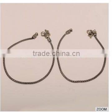 A0004-925 SOLID STERLING SILVER PLAIN REGULAR LIGHT FINE FASHIONABLE ANKLET21.95