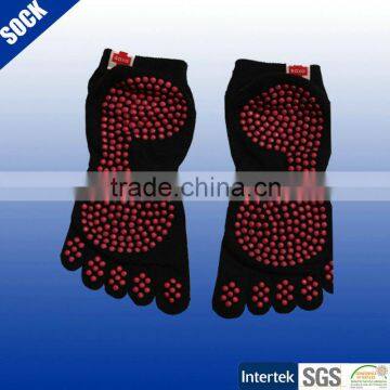 PVC dotted anti slip yoga socks