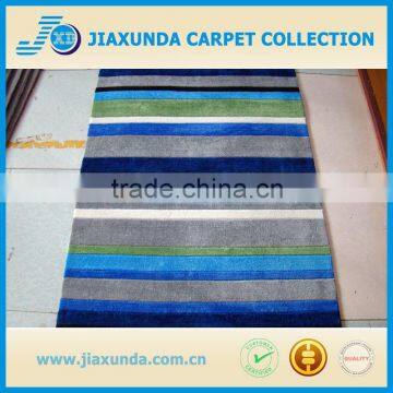 New design stripe multi-color soft washable kids rug