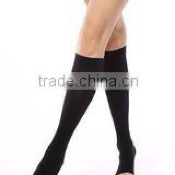 Microfiber Black Men Varices Knee Socks