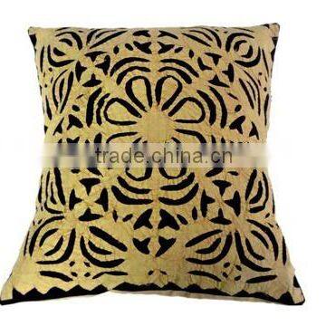 RTHCC-81 Abstract Handmade Applique Cut Work Cotton Vintage Kantha Stitch cushion covers Home Decor Whole seller