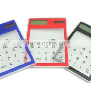 transparent touch screen solar gift desk calculator