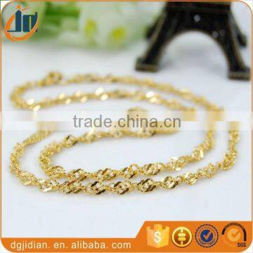 New 18K Real Gold Filled Classical Necklace Stainless Steel Chains 18K stamp For Men Women Necklaces