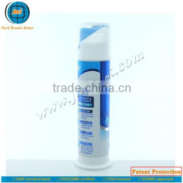 180g plastic tube for toothpaste pack by GMP standard plant with super offset printing and Patent Protection-colors customized