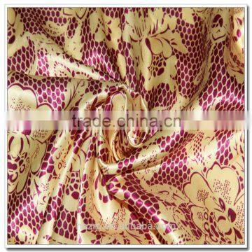100% Polyester Printed Silk Satin Designer Fabric photo-3