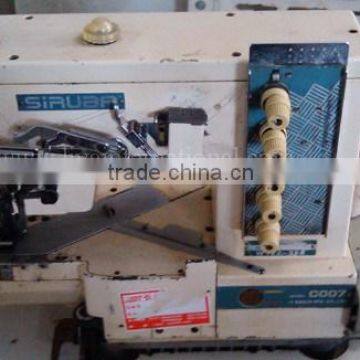 used second hand reconditoined C007E cylinder bed interlock siruba industrial sewing machine