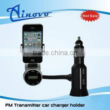 3 in 1 car kit Bluetooth fm transmitter charger holder for iphone/ipod,car device usb mp3