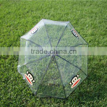 2015 New Products on China Market Heat Transfer Printing Transparent Umbrella With Wooden Handle photo-2