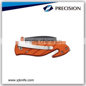 EMT Rescue Pocket Folding Knife With Orange Aluminum Handle photo-3