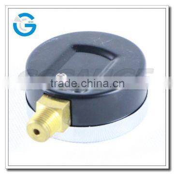 High Quality 2.5 Inch Black Steel Gas Pressure Gauge With Bottom Connection