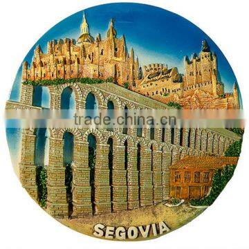 custom souvenir 3D plateSpain. Segovia (Diameter 17 cm)