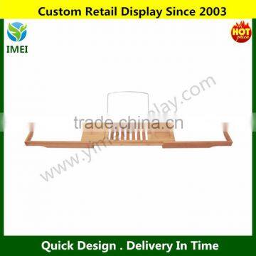 Bamboo Bathtub Caddy with Extending Sides and Adjustable Book Holder YM5-1322