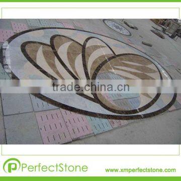 factory price Water-jet Medallion Light color stereo marble waterjet