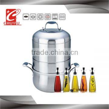 Stainless steel high quality 2 tier food steamer