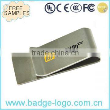 Unique Design Printing Punching Ss Money Clips for Souvenir