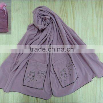 100% warm pocket polyester warm Shawl