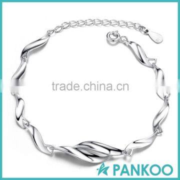 New Designed 2015 S925 silver twisty chain bracelet