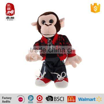 Wholesale Dressed Standing Electronic Plush Monkey Toy China Factory