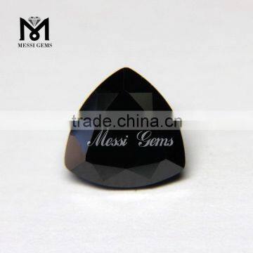 Wuzhou Wholesale Loose Gemstones Trillion 10x10 Black Zircon Stone