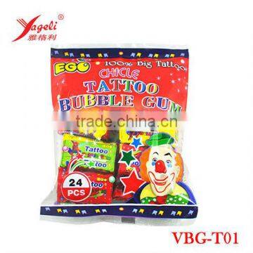 Chewy Confectionery 24ct Tattoo Magic Bubble Gum In Bag