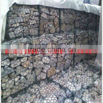 pvc or hot dipped galvanized gabion box, hexagonal wire mesh