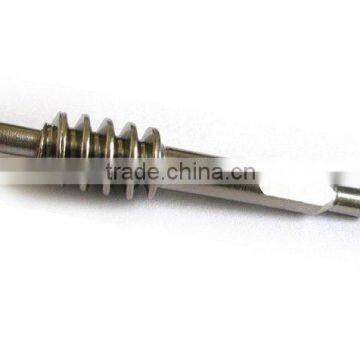 OEM tungsten machining long eccentric/worm/gear/spline shafts/shaft ,stainless steel spline shaft worm gear shaft