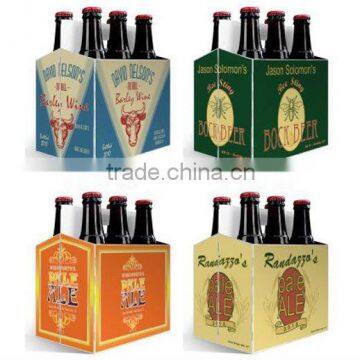 good quality 6 pack beer bottle corrugated paper holder