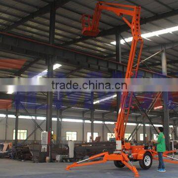 Hydraulic aerial articulated man lift towable cherry picker for sale