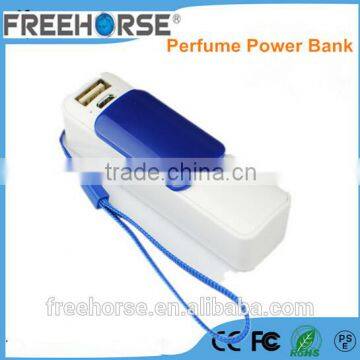 High Quality mobile phone accessory Portable Power Bank Small Size Polymer Slide Power Bank 2600mAh with keychain