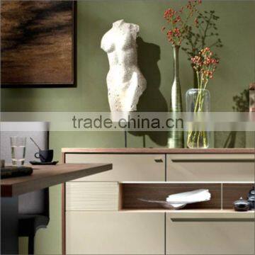 French Style Antique Solid Wood Living Room Furniture White Wine Cabinet