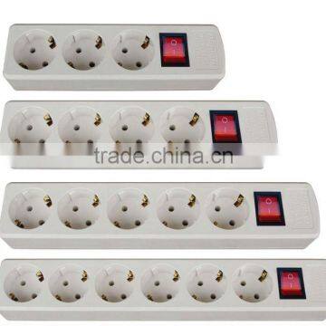 3-6 way extension euro socket