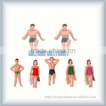 plastic swimming human figure, plastic miniature human figure,plastic scale model human figure