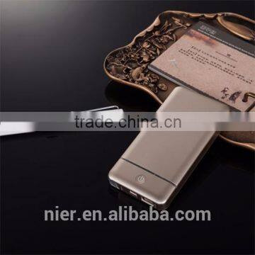 Latest Super thin portable Li-polymer power bank 10000mAh