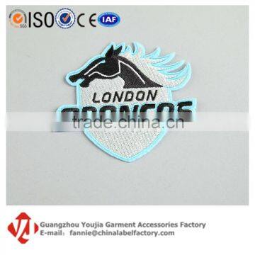 High Performance Laser Cut Horse Logo Embroidery Patch Name Badge