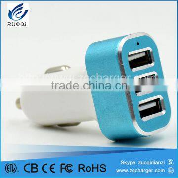 New design 3.1a double usb car charger