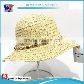 Wholesale fashion fedora hat paper braid straw hat