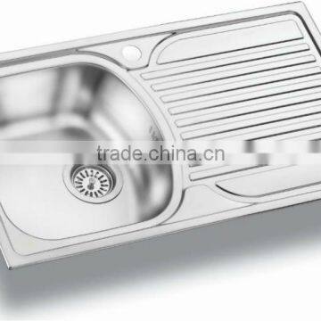 78x44 Stainless Steel Kitchen Sink (DE129)