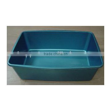 High quality color printing plastic cat litter pan with 2 different sizes, with rim