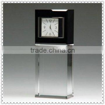 Black And White Cuboid Crystal Clock For Students Gifts