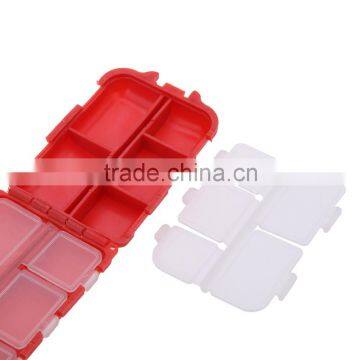 Fishing Tackle Box 10 Compartments Small Size for Fishing Hooks Swivels Beads Etc Red photo-2