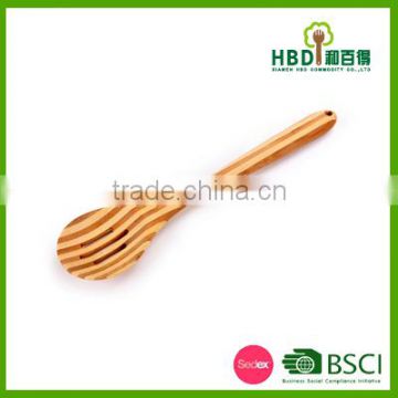 Bamboo stripe kitchen utensils,spoon wholesale