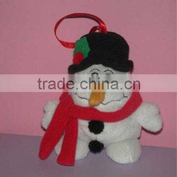 Plush Christmas snow ornament with Hat & scarf