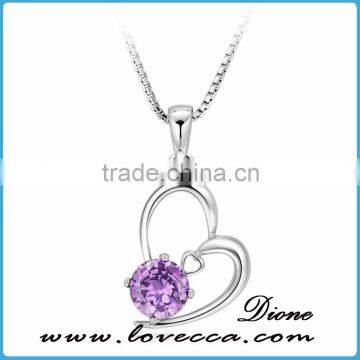 New Arrival Antique Fashion Love Gift Jewelry Crystal 925 Silver Pendant for Sale photo-3