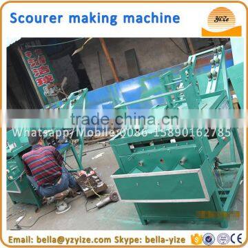 Mesh scourer machine,four heads stainless steel cleaning ball machine,scrubber making machine