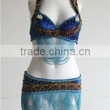 DS-013 new design sexy carnival party beaded dance costume, dance performance bra