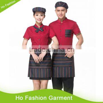 Top Quality hot sell stylish hotel uniform red