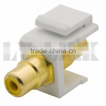 Keystone RCA AV Connector With Yellow Inner Color