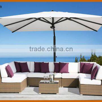 Beach Garden Rattan Sofa Luxury Wicker Sofa Set